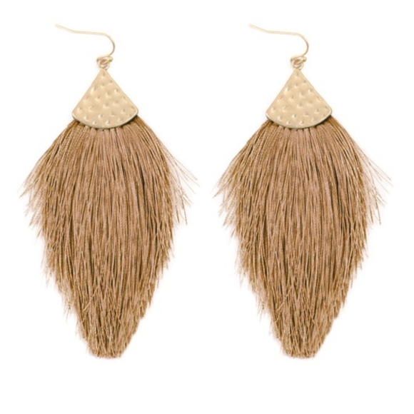 BOGO New BOHO Tassel Fringe Hammered Drop Earrings - Picture 3 of 5